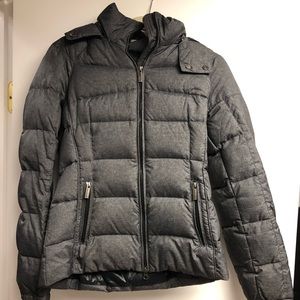 Add Down Salt and Pepper Puffer Down Jacket